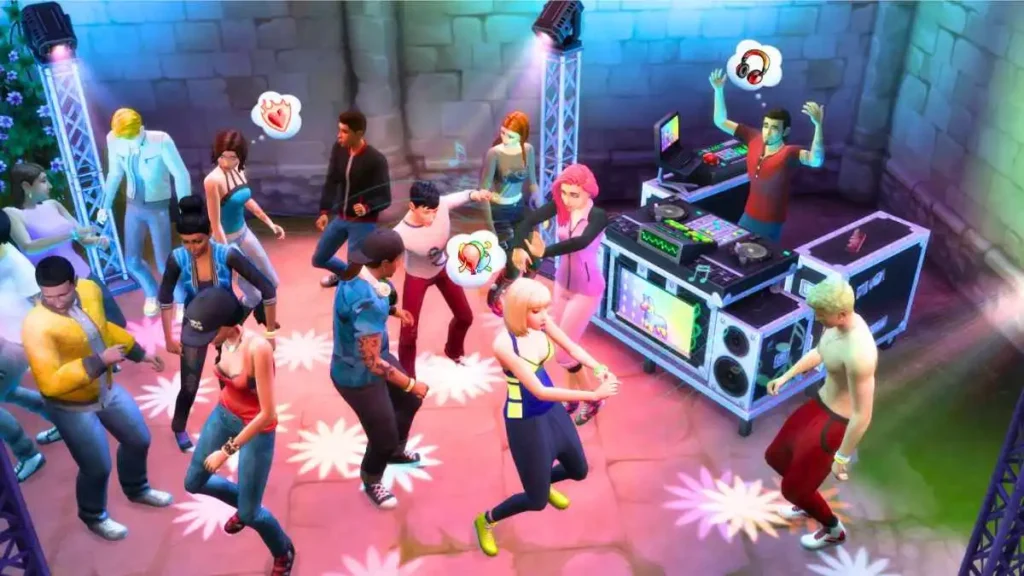 Sims 6 enjoying party