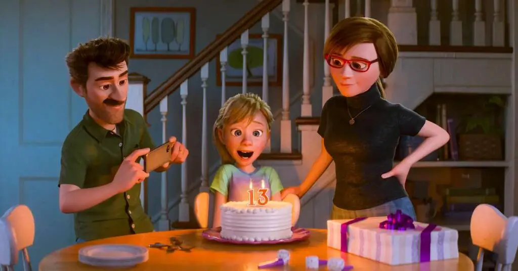 Riley celebrates her 13th birthday with her family and friends in Inside Out 3